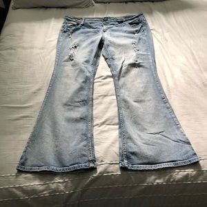 Amethyst distressed flare jeans - plus size 24 T